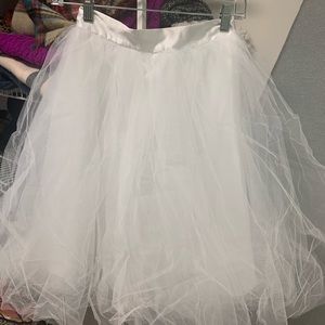 White Tulle Skirt